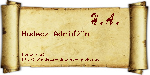 Hudecz Adrián névjegykártya